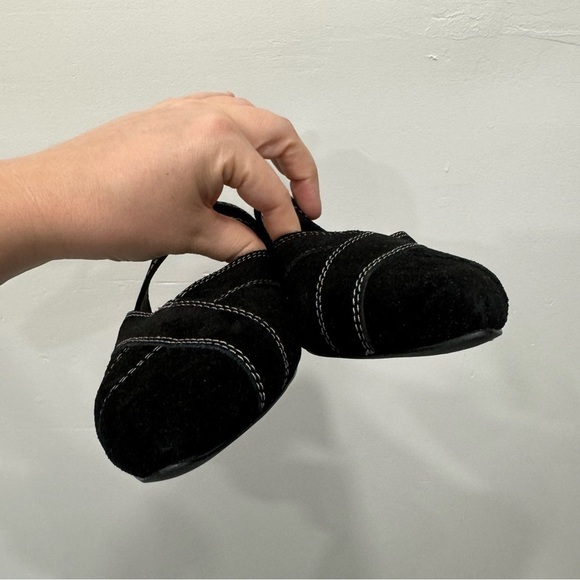 Matisse Black Suede Flat Mule Shoe Pointed Rounded Toe Size 7.5 - Picture 5 of 8